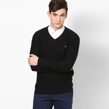Black V Neck Sweater