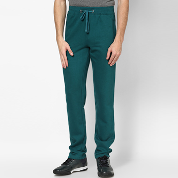 Solid Green Track Pant