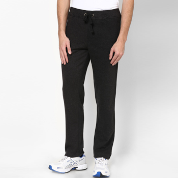 Solid Black Track Pant